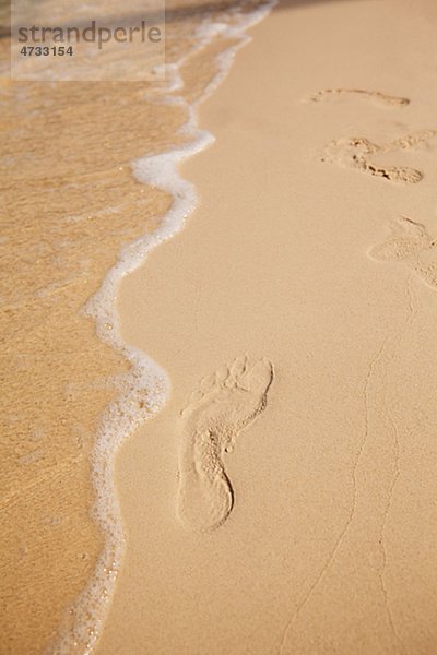 Footprints am Strand