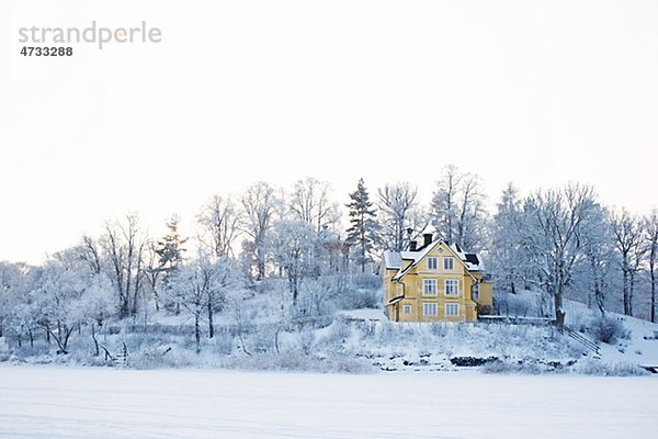 Wohnhaus Landschaft Schnee