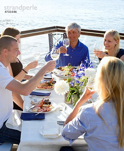 Im outdoor-Restaurant Restaurants und Rösten