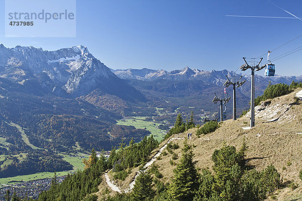 Garmisch-Partenkirchen  Panoramaberg Wank  Wankbahn  Alpen  Bayern  Deutschland  Europa