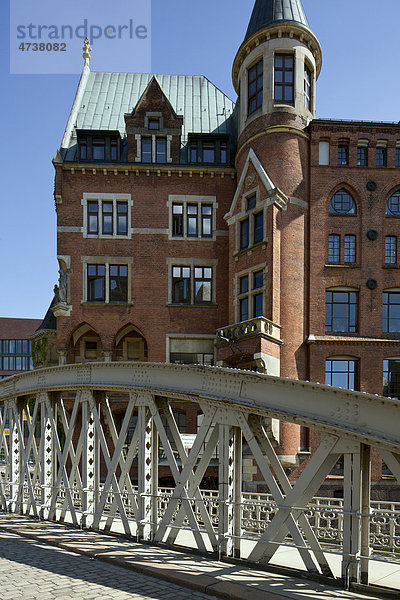 Neuerwegsbrücke  Speicherstadt  Hamburg  Deutschland  Europa