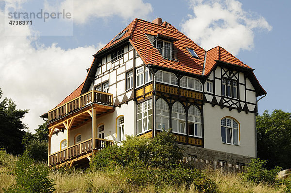 Villa im Fachwerkstil  Wernigerode  Sachsen-Anhalt  Deutschland  Europa