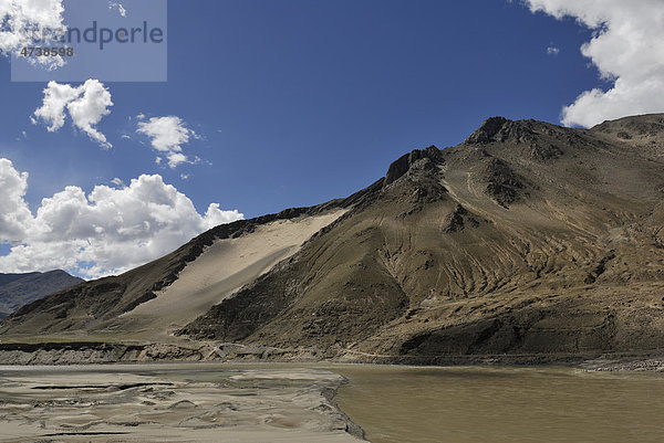 Berglandschaft  Yarlung Tsangpo  Tibet  China  Asien