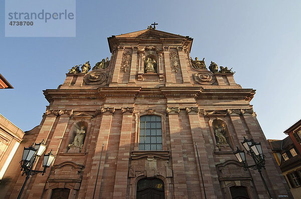 Kollegiengebäude der Jesuiten  Jesuitenkirche  Barockfassade  Altstadt  Heidelberg  Baden-Württemberg  Deutschland  Europa