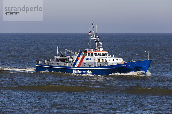 Polizeiboot Helgoland  Elbemündung  Cuxhaven  Niedersachsen  Deutschland  Europa