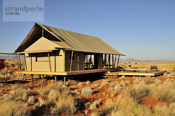 Chalet des Wolwedans Dune Camp im Namib Rand Nature Reserve  Namib-Wüste  Namibia  Afrika