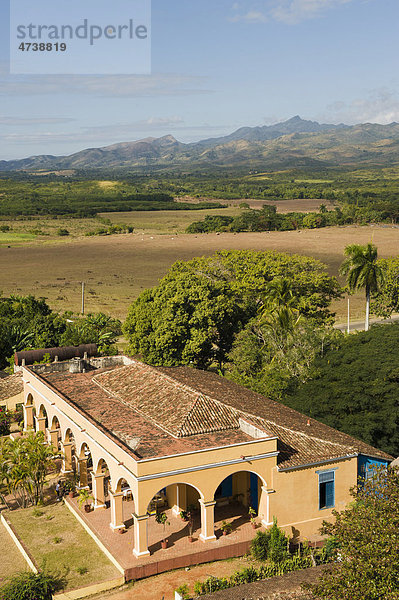 Ehemalige Manaca Iznaga Zuckerraffinerie  Valle de los Ingenios  Tal der Zuckerraffinerien  Trinidad  Unesco Weltkulturerbe  Provinz Sancti Spiritus  Kuba  Zentralamerika