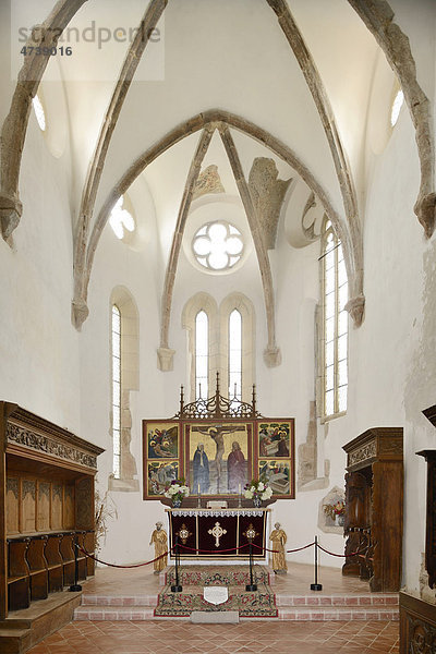 Blick zum gotischen Altar  Kirchenburg von Prejmer  UNESCO Weltkulturerbe  Tartlau  Rumänien  Europa