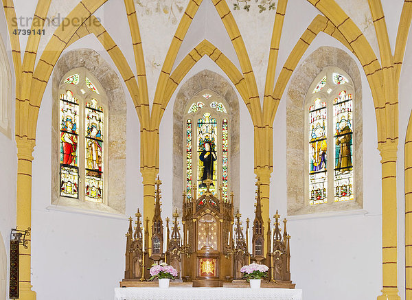 Neugotischer Seitenaltar  Kirche St. Ägidius  Raach  Bucklige Welt  Niederösterreich  Österreich  Europa