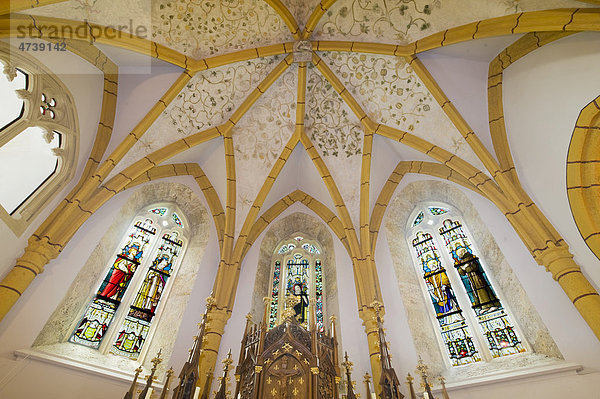 Sterngewölbe linke Apsis  Kirche St. Ägidius  Raach  Bucklige Welt  Niederösterreich  Österreich  Europa