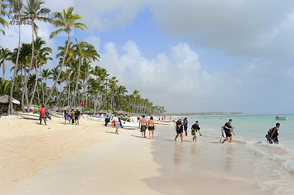 Strand von Punta Cana  Dominikanische Republik  Karibik