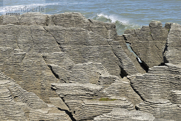 Pancake Rocks  Paparoa Nationalpark  Westküste  Tasman Sea  Südinsel  Neuseeland