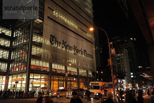 New York Times Building  Manhattan  New York City  New York  Vereinigte Staaten von Amerika  USA  Nordamerika