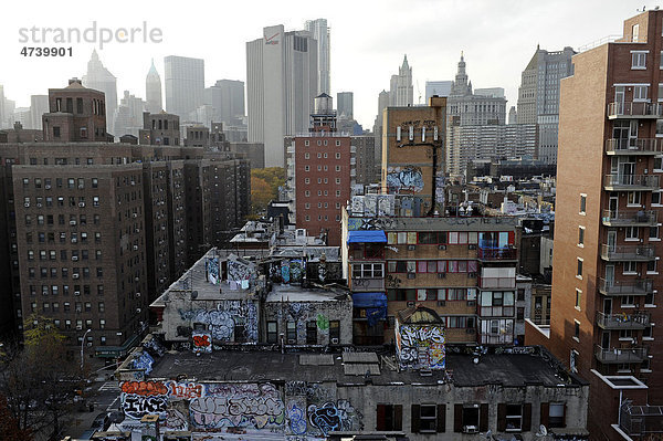 Graffiti  Lower Manhattan  New York City  New York  Vereinigte Staaten von Amerika  USA  Nordamerika