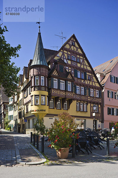 Fachwerkhaus in der Ammergasse  Tübingen  Schwäbische Alb  Baden-Württemberg  Deutschland  Europa