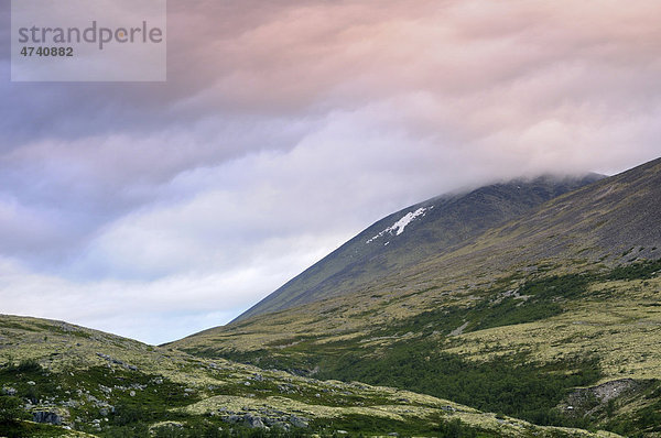 Berglandschaft im Rondane Nationalpark  Norwegen  Skandinavien  Europa