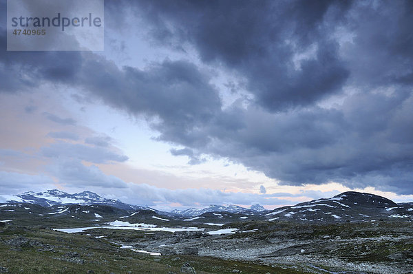 Gebirgslandschaft im Jotunheimen Nationalpark  Norwegen  Skandinavien  Europa