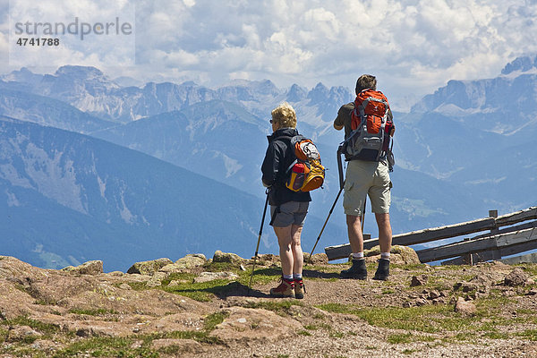 Wandererer  Wanderweg  Südtirol  Italien  Europa