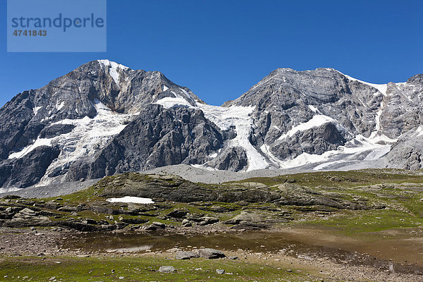 Bergmassiv Ortlergruppe  Trafoier Eiswand  Südtirol  Italien  Europa