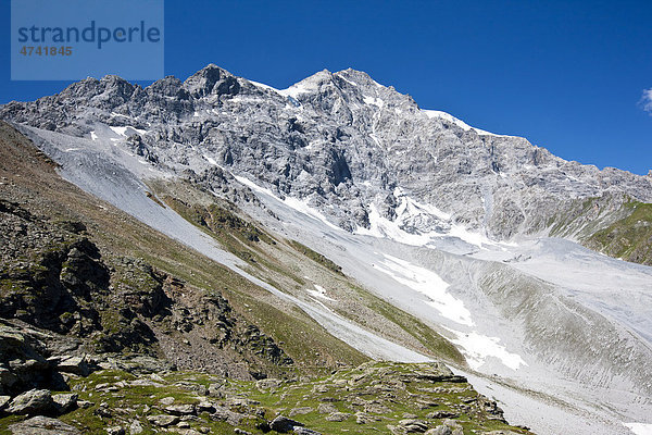 Angelusspitze im Ortlergebiet  Bergmassiv  Südtirol  Italien  Europa