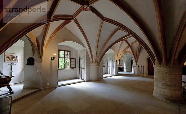 Rittersaal in der Burg Lauenstein  Ortsteil Lauenstein  Ludwigsstadt  Kreis Kronach  Oberfranken  Bayern  Deutschland  Europa