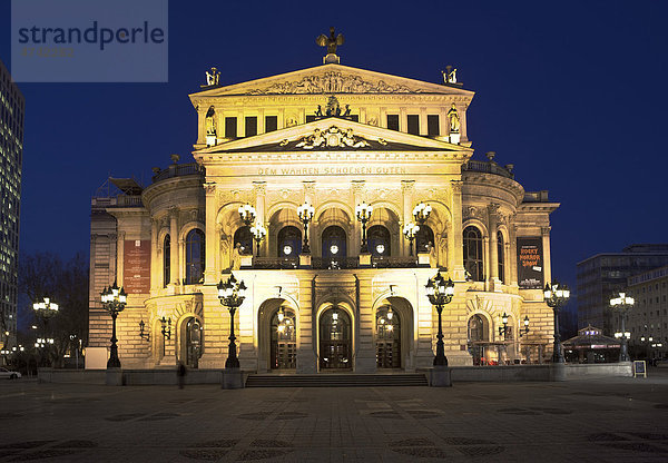 Alte Oper Frankfurt  Nachtaufnahme  Frankfurt am Main  Hessen  Deutschland  Europa