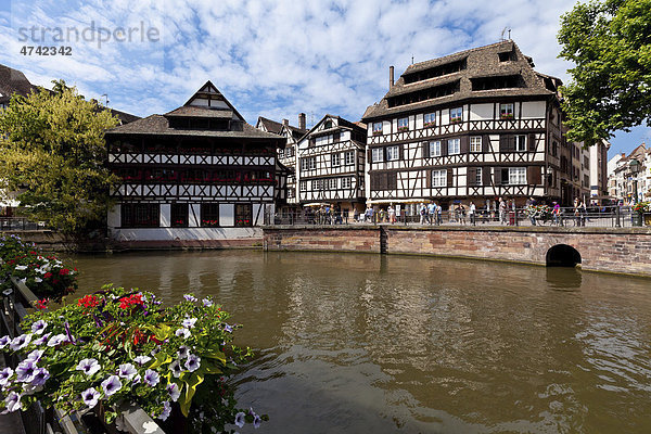 Stadtteil Le Petite France  Straßburg  Ill  Elsass  Frankreich  Europa
