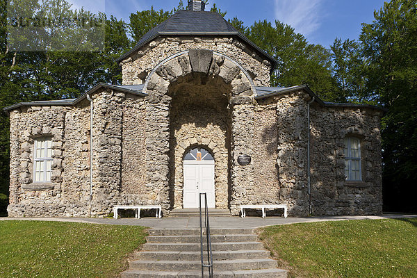 Morgenländischer Bau am Eingang zum Felsengarten  Sanspareil  Oberfranken  Franken  Bayern  Deutschland  Europa