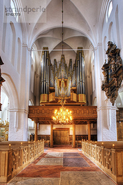 Die Orgel in der Sct. Olai Domkirke Helsing¯r oder Sankt Olaf Domkirche zu Helsing¯r  Helsingör  Dänemark  Europa