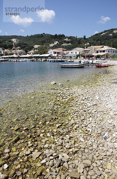 Strand  Boote  Agios Stefanos  Korfu  Griechenland  Europa