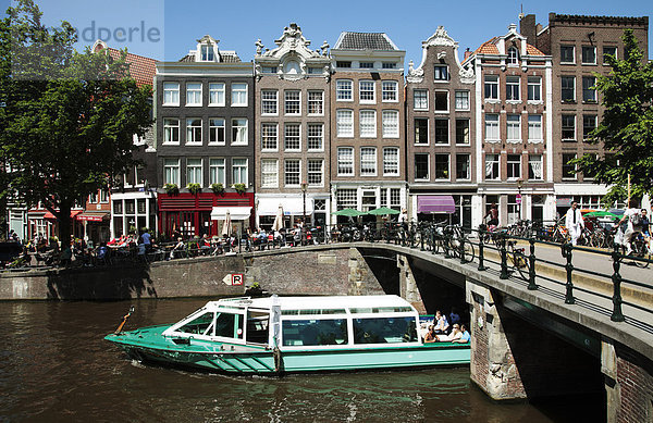 Prinsengracht  Kanal  Amsterdam  Niederlande  Europa