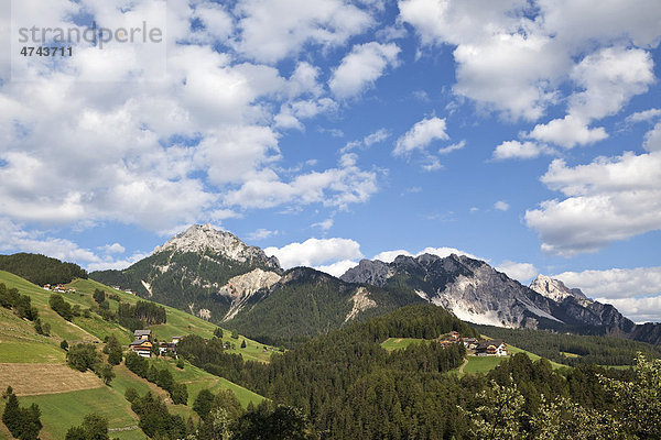 Bergwelt bei St. Vigil  Dolomiten  Südtirol  Italien  Europa