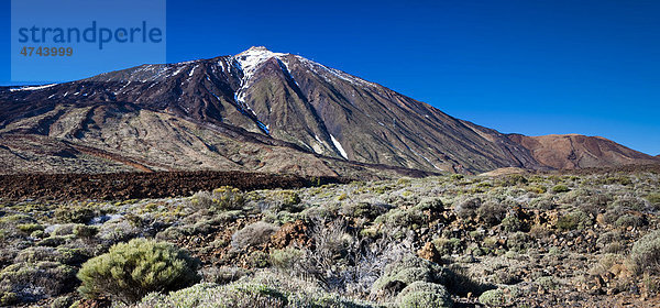 Vulkan Teide im Teide Nationalpark  UNESCO Weltnaturerbe  Teneriffa  Kanarische Inseln  Spanien  Europa