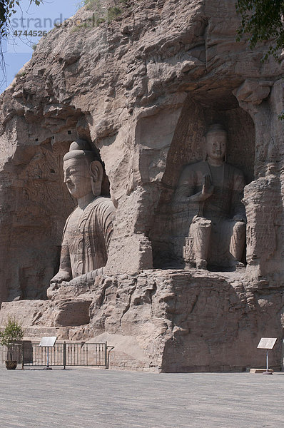 Yungang-Grotten  frühe buddhistische Höhlentempel  Unesco Weltkulturerbe  Shanxi  China  Asien