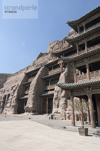 Yungang-Grotten  frühe buddhistische Höhlentempel  Unesco Weltkulturerbe  Shanxi  China  Asien