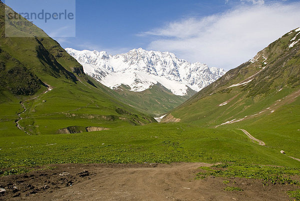 Berglandschaft  Uschguli  UNESCO Weltkulturerbe  Swanetien  Georgien  Vorderasien