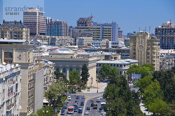 Blick über Baku  Panorama  Aserbaidschan  Vorderasien