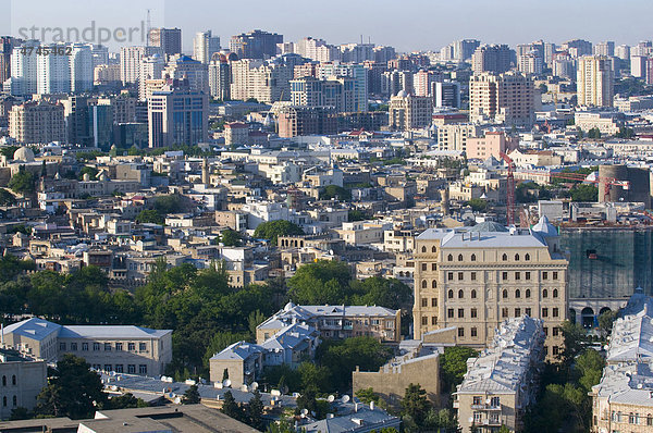 Blick über Baku  Aserbaidschan  Vorderasien
