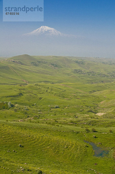 Berg Ararat über der Hochebene  Armenien  Kaukasus  Vorderasien