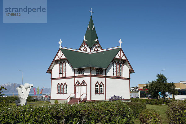 Kirche von H_savÌk  Husavik  Island  Skandinavien  Nordeuropa  Europa