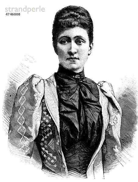 Maria Anna do Carmo de BraganÁa  Maria Anna von Portugal  1861 - 1942  historisches Bild  ca. 1893