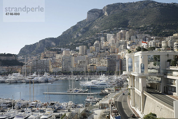 Hafen Port Hercule  Les Thermes  Monte Carlo  Fürstentum Monaco  Europa