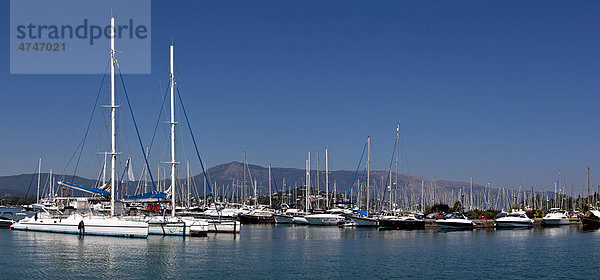 Panorama  Marina  Yachthafen von Gouvia  Ost-Korfu  Insel Korfu  Ionische Inseln  Griechenland  Südeuropa  Europa
