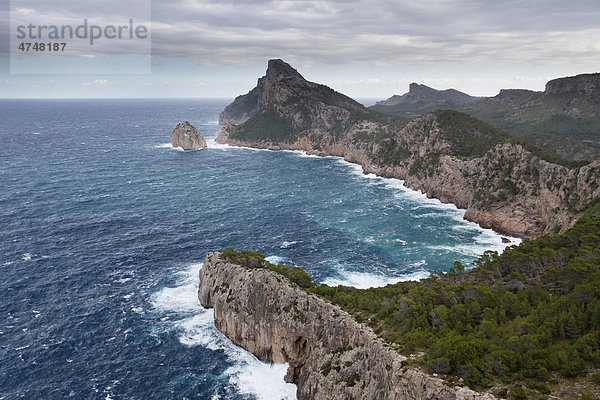 Cap de Formentor  der nördlichste Punkt Mallorcas  Mallorca  Balearen  Spanien  Europa