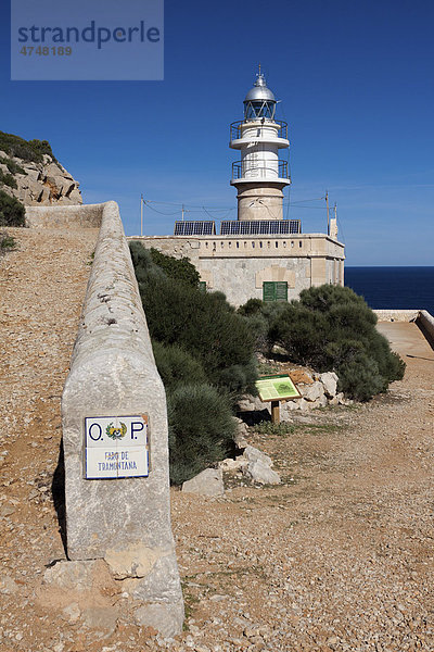 Leuchtturm am Cap de Tramuntana auf der Dracheninsel  Isla Dragonera  Mallorca  Balearen  Spanien  Europa