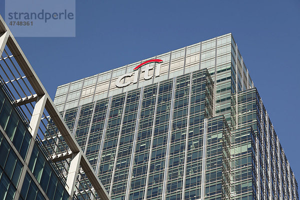 Das Citibank Hochhaus in Canary Wharf  London  England  Großbritannien  Europa