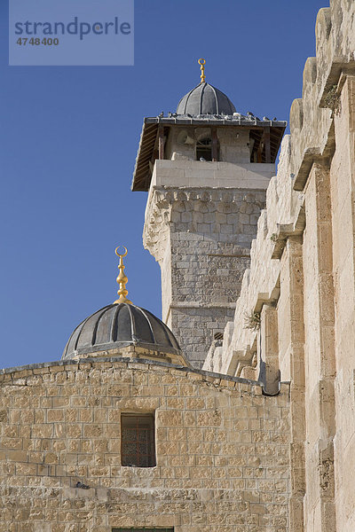 Abraham-Moschee  Höhle von Machpela oder Höhle der Patriarchen oder Grab der Patriarchen in Hebron  Palästina  West Bank  Naher Osten