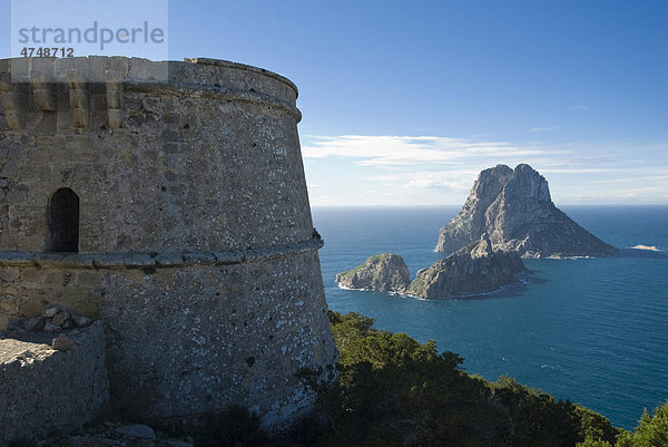 Klippeninsel Es Vedr· vom Torre d'es Savinar  Ibiza  Spanien  Europa
