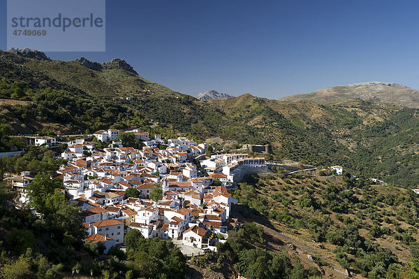 Gaucin  weißes Dorf bei Marbella  Andalusien  Spanien  Europa
