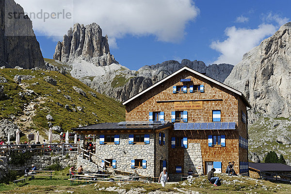 Rotwandhütte  Roda di Vael  Rotwand  Rosengarten  UNESCO Weltnaturerbe  Südtirol  Italien  Europa